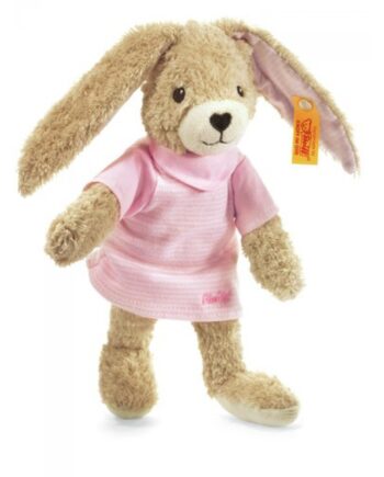 Steiff Unisex Hoppel 20 różowy zając, różowy, 0-18 miesięcy UE