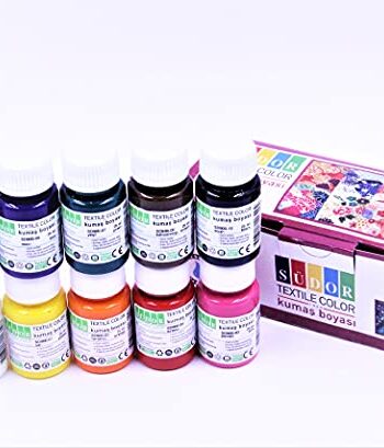 SÜDOR® Stoffmalfarben Textilfarben WASCHFEST | Set aus 10 x 25ml (250 ml) stofffarben waschfestben in Fläschchen | waschbeständig bis 40°C | für Stoffmalerei und -druck | Ideal zum TShirt bemalen