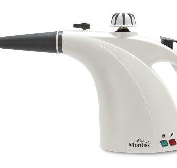 Montiss Handdampfreiniger für Wohnraum, Küche & Badezimmer – reinigt und desinfiziert ohne Chemikalien, für Allergiker, inkl. Zubehör, 1200 Watt