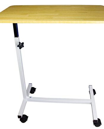 Mobiclinic, Bett- oder Sofa Beistelltisch für Erwachsene und Behinderte, Mit Rädern, Leicht, Tragbar, Höhenverstellbar, Einstellbar, Mit Rädern, Couchtisch