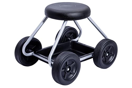 Maximex Rollsitz Secura, 52 x 40 x 41 cm, Gartenarbeit im Sitzen, rollbarer Gartensitz, stabil und leicht, praktische Ablage - obrazek 8
