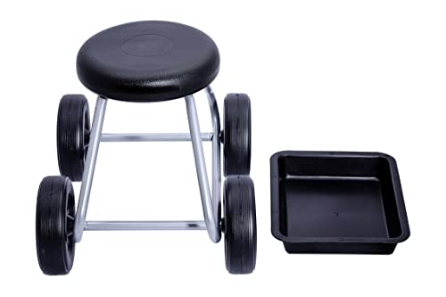 Maximex Rollsitz Secura, 52 x 40 x 41 cm, Gartenarbeit im Sitzen, rollbarer Gartensitz, stabil und leicht, praktische Ablage - obrazek 7