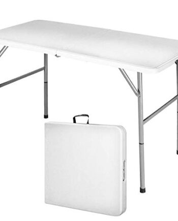 MaxxGarden - Campingtisch Klappbar Mit Griff Zum Tragen - Klapptisch Ideal Als Camping Tisch, Gartentisch, Biertisch & Dj Tisch - Schreibtisch Klappbar belastbar bis 150Kg - (120x60x74cm) - Weiß (S)