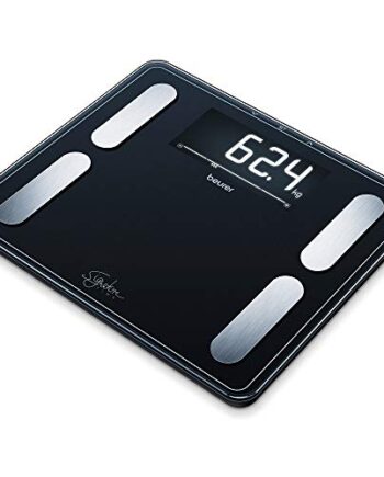 Beurer BF 410 black Diagnosewaage Signature Line, präzise Körperanalyse für bis zu 10 Personen, mit extra großem Invers-LCD-Display, Tragkraft bis 200 kg