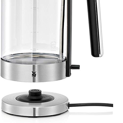 WMF Lono Wasserkocher Glas 1,7 Liter, Glaswasserkocher mit Kalkfilter, kabellos, 3 Watt, edelstahl matt - obrazek 8