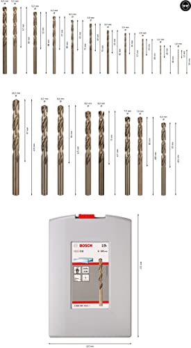 Bosch Professional 19tlg. Metallbohrer-Set HSS-Cobalt ProBox (für Edelstahl, Zubehör Bohrschrauber), Durchmesser: 1.0 - 10.0 - obrazek 5