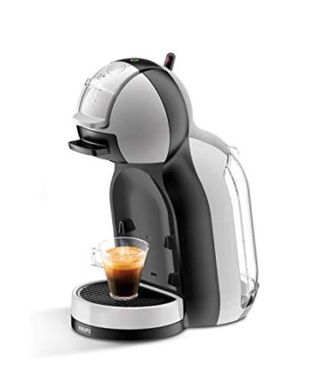 Krups KP123B Dolce Gusto Maschine Mini Me | Kaffeekapselmaschine | über 30 verschiedene Getränke vollautomatisch | Heiß- und Kaltfunktion | 1500 Watt | Artic-Grey/schwarz