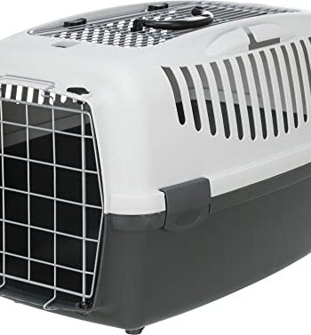Trixie 39861 Transportbox Capri 3 Open Top, S: 40 × 38 × 61 cm, hellgrau/dunkelgrau