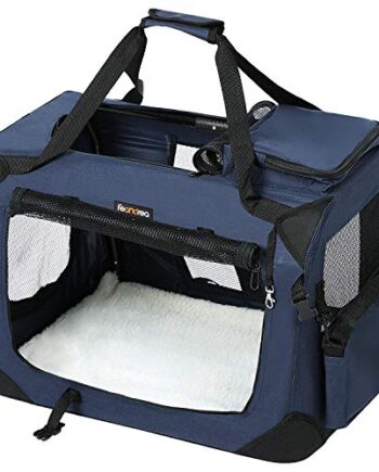 FEANDREA Hundebox, Hundetasche, faltbar, 81 x 58 x 58 cm, dunkelblau PDC80Z