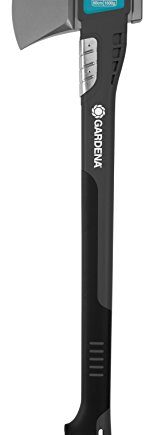 Gardena siekiera rozłupująca 2800 S: uniwersalna siekiera do różnych prac związanych z drewnem, powłoka antyadhezyjna, nakładka ochronna ze stali nierdzewnej, funkcja młotka, 70 cm (8719-48)