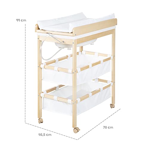 Roba 1251 Przewijak, Biały/Brązowy, 78 x 46,5 x 99 cm - obrazek 4