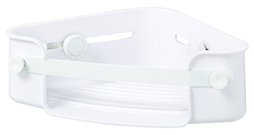 Umbra Flex Eckduschablage mit Gel-Verschluss Technologie – verstellbares Eckduschregal für Shampoo, Conditioner, Duschgel, Seife, Luffaschwamm, Rasierer (ohne Bohren, Rostfrei)