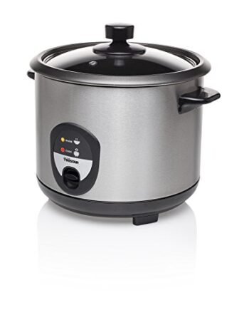 Tristar Reiskocher, 1,5L, Reis für bis zu 10 Personen ohne Anbrennen, Mit Warmhaltefunktion, 500W, Schwarz, Edelstahl, RK-6127