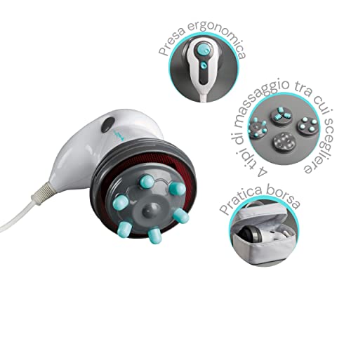 ARDES - ARM240N Professionelles Anti-Cellulite-Massagegerät mit Infrarotheizung für Po und Beine mit 4 austauschbaren Zubehörteilen und Reisetasche - obrazek 11