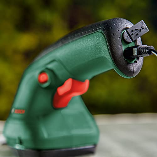 Bosch Accessories EasyShear, Nożyce ogrodowe, (wbudowany akumulator 3,6 V, czas pracy akumulatora: 40 min, długość ostrza: 12 cm (do krzewów) / 8 cm (do trawy), opakowanie kartonowe), Zielone - obrazek 5