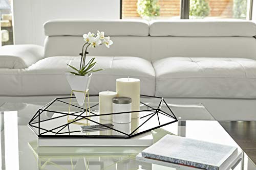 UMBRA Prisma-Spiegel. Prisma Wandspiegel auf schwarzer Metallstruktur. Abmessungen 56,5 x 42,5 x 8,3 cm - obrazek 4