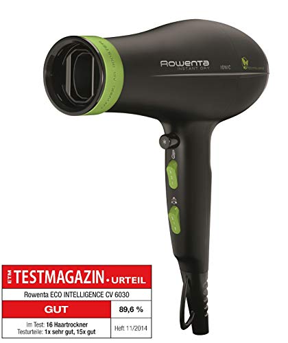 Rowenta CV6030 Haartrockner Eco Intelligence Instant Dry | Luftstrom-Booster (Wackeldüse) für breit gefächerten Luftstrom | 1500 W | 3 Temperaturen | 2 Geschwindigkeiten | Kaltstufe - obrazek 10