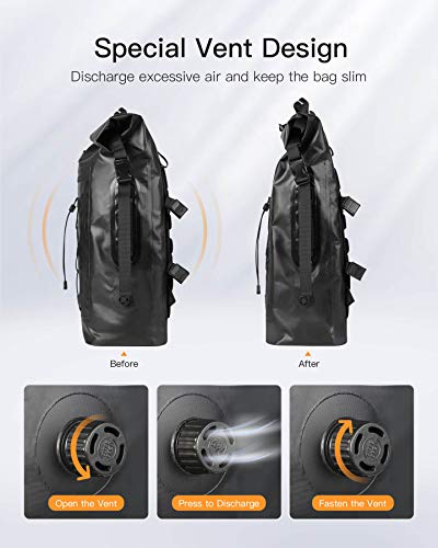 Inateck RollTop plecak męski, wodoszczelny, 30-35 l, wielofunkcyjny or - obrazek 4