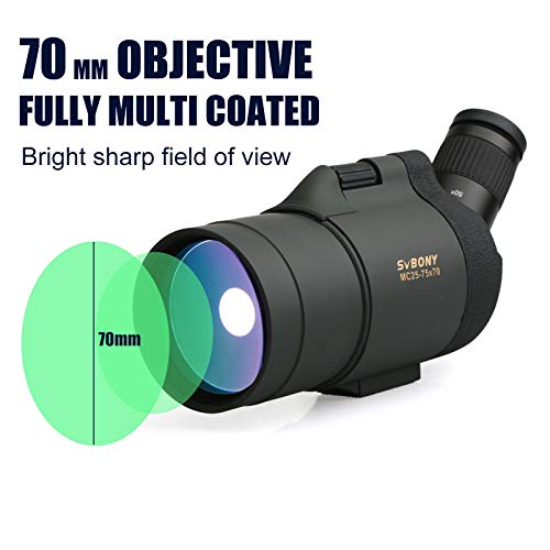 Svbony SV41 Mak Lunety Obserwacyjne, 25-75x70mm Maksutov Kompaktowy, B - obrazek 8