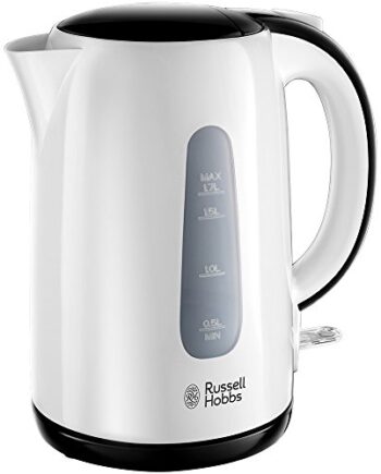 Russell Hobbs Wasserkocher, My Breakfast, 1,7l, 2200 Watt, verdecktes Heizelement, herausnehmbarer Kalkfilter, Kochstoppautomatik, Wasserstandsanzeige, Teekocher 25070-70