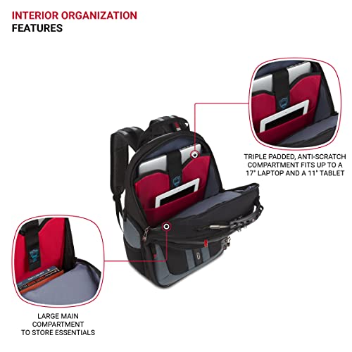 Wenger 600639 PEGASUS 17 Inch Laptop Backpack, Anti-Scratch Lining wit - obrazek 8