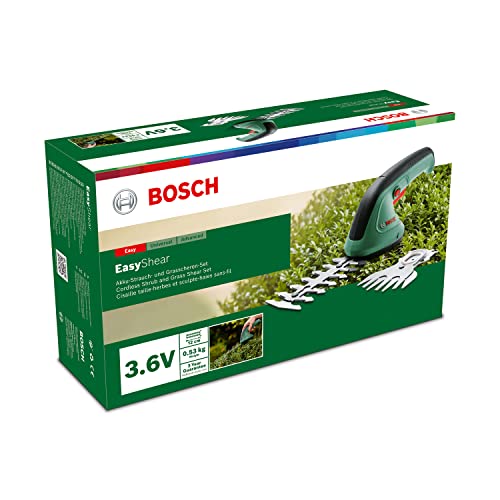 Bosch Accessories EasyShear, Nożyce ogrodowe, (wbudowany akumulator 3,6 V, czas pracy akumulatora: 40 min, długość ostrza: 12 cm (do krzewów) / 8 cm (do trawy), opakowanie kartonowe), Zielone - obrazek 2