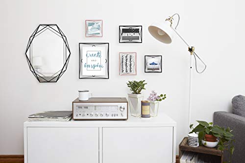 UMBRA Prisma-Spiegel. Prisma Wandspiegel auf schwarzer Metallstruktur. Abmessungen 56,5 x 42,5 x 8,3 cm - obrazek 2