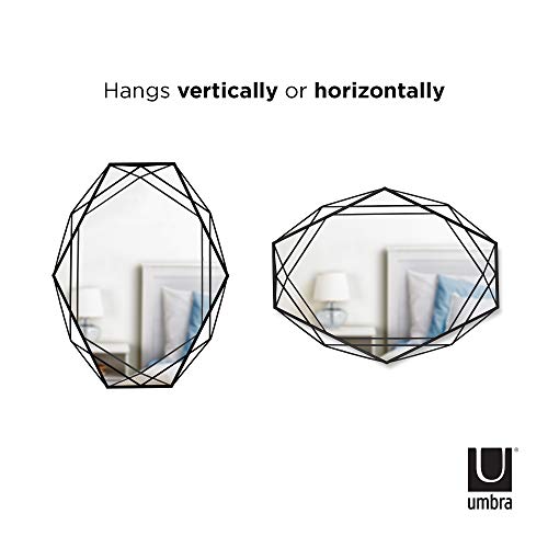 UMBRA Prisma-Spiegel. Prisma Wandspiegel auf schwarzer Metallstruktur. Abmessungen 56,5 x 42,5 x 8,3 cm - obrazek 16