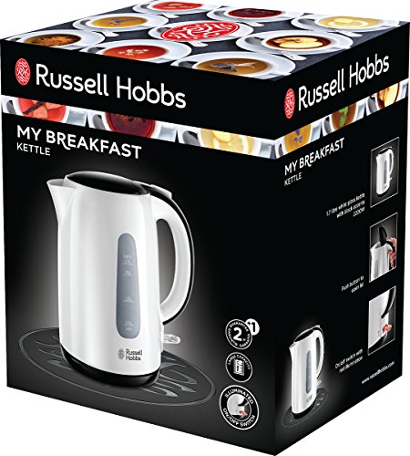 Russell Hobbs Wasserkocher, My Breakfast, 1,7l, 2200 Watt, verdecktes Heizelement, herausnehmbarer Kalkfilter, Kochstoppautomatik, Wasserstandsanzeige, Teekocher 25070-70 - obrazek 6