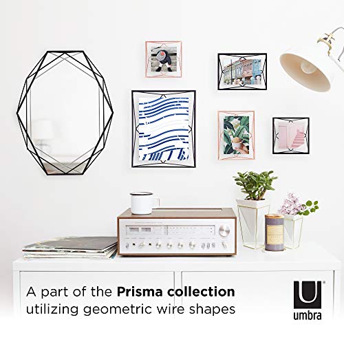 UMBRA Prisma-Spiegel. Prisma Wandspiegel auf schwarzer Metallstruktur. Abmessungen 56,5 x 42,5 x 8,3 cm - obrazek 12