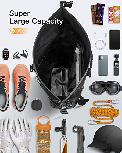 Inateck RollTop plecak męski, wodoszczelny, 30-35 l, wielofunkcyjny or - obrazek 7