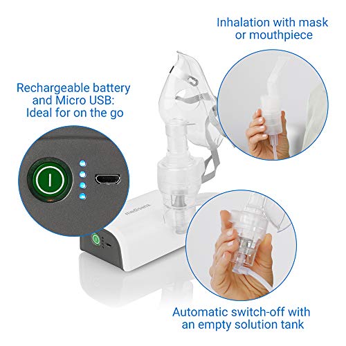 Medisana IN 165 inhalator, nebulizator kompresorowy z ustnikiem i mask - obrazek 3