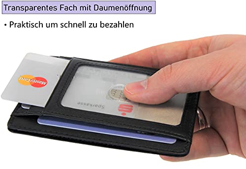 Frentree® Etui na karty ze skóry, bardzo cienkie, z ochroną RFID i oki - obrazek 6