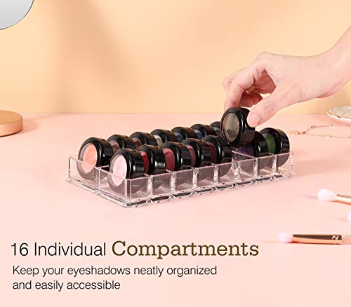 Luxspire Akrylowy organizer na cienie do powiek, 16 kosmicznych kosmet - obrazek 6