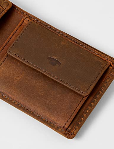 TOM TAILOR bags Ron portfel męski RFID mały format poziomy skóra brązo - obrazek 3