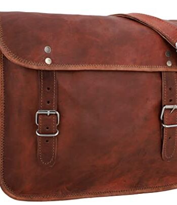 Gusti Torba na ramię skóra - John 11" Collegtasche torba uniwersalna brązowa skóra
