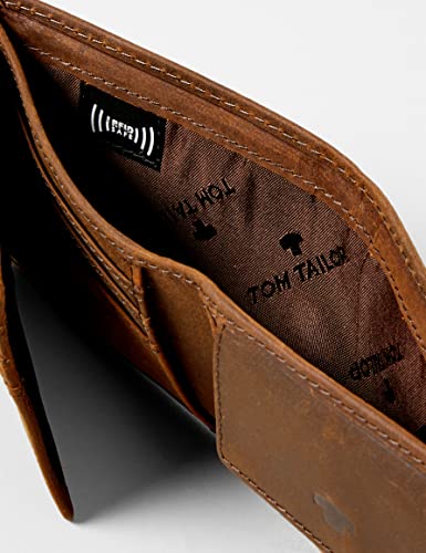 TOM TAILOR bags Ron portfel męski RFID mały format poziomy skóra brązo - obrazek 2