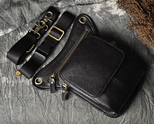 Le'aokuu Oryginalne skórzane torby Mężczyźni Messenger Torba na ramię - obrazek 4