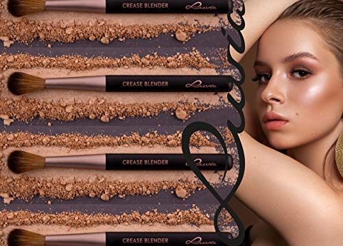 Zestaw pędzli do makijażu Luvia, zestaw podróżny Macchiato, 5 pędzli kosmetycznych wraz z pojemnikiem na pędzle do makijażu, wegańskie (Brązowy / Cappuccino) - obrazek 5