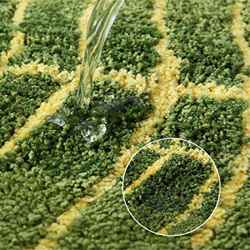 JameStyle26 Mata łazienkowa, antypoślizgowy dywanik pod prysznic, zielony liść, palma, mata prysznicowa, szybkoschnąca, mata kuchenna (45 x 120 cm) - obrazek 5