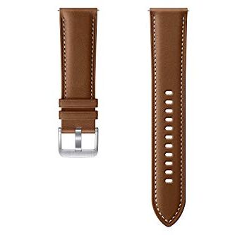 Samsung Stitch Leather bransoletka ET-SLR84, pasek do zegarka Galaxy Watch3 o szerokości 22 mm, pasek z prawdziwej skóry w kolorze brązowym