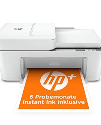 HP DeskJet 4120e Stampante Multifunzione, USB, 33.2 x 42.8 x 20 cm, Bianco/Grigio
